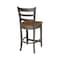 International Concepts Emily CounterHeight Stool, 24" Seat Height, Hickory/Washed Coal S45-6172 - alternate 9